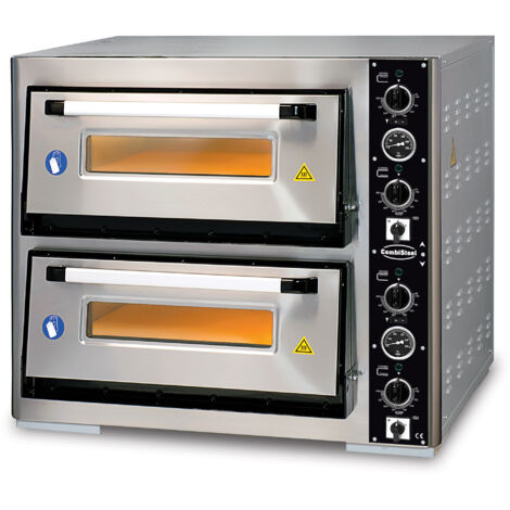 Four à Pizza Electrique avec Eclairage 2 x 6 Pizzas Ø 30 cm - Combisteel