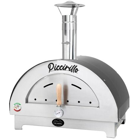 Four à pizza Inox Cuisson 5mn 400°C en 15mn Four à bois Italien BELLANAPOLI