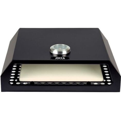 Four à pizza pour barbecue – Acier inoxydable – Dimensions 42x35x13 cm – Thermomètre intégré – Pierre à pizza amovible – Jocca