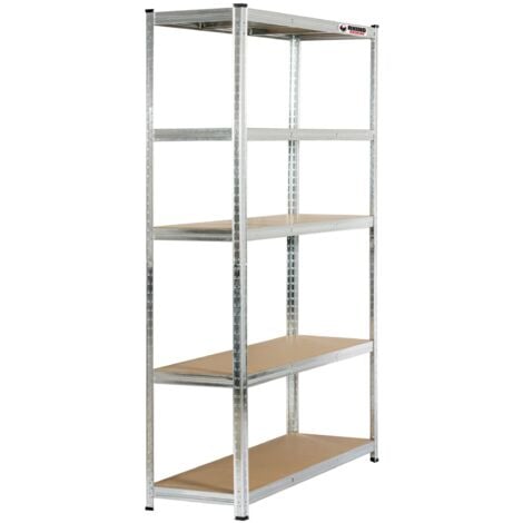 Four Bay Rhino Racking 180x120x40cm 5 tier Galvanised Heavy Duty Boltless Garage Shelving 1000kg