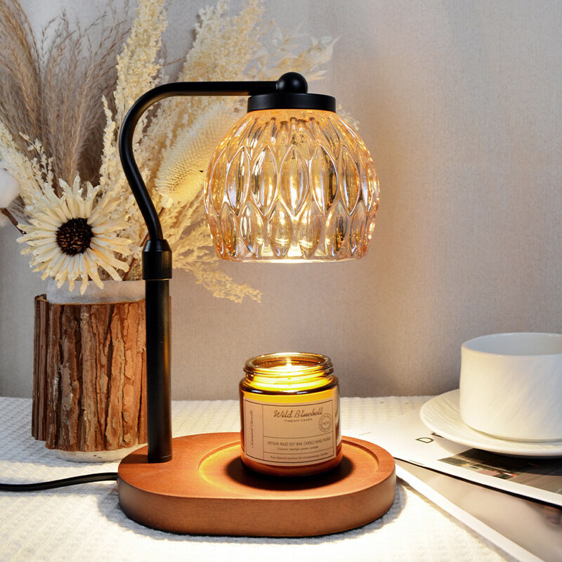 Four d'aromathérapie sans feu verre aromathérapie fusion lampe à cire bougie fusion bougie lampe fusion bougie lampe chambre atmosphère lampe de table