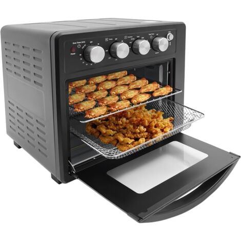GOJOY Four électrique de grande capacité de 1700 W, arrêt automatique, température réglable (176-446 °F), temps (10-60 minutes), four multifonction pour la cuisson du poulet, du pain grillé