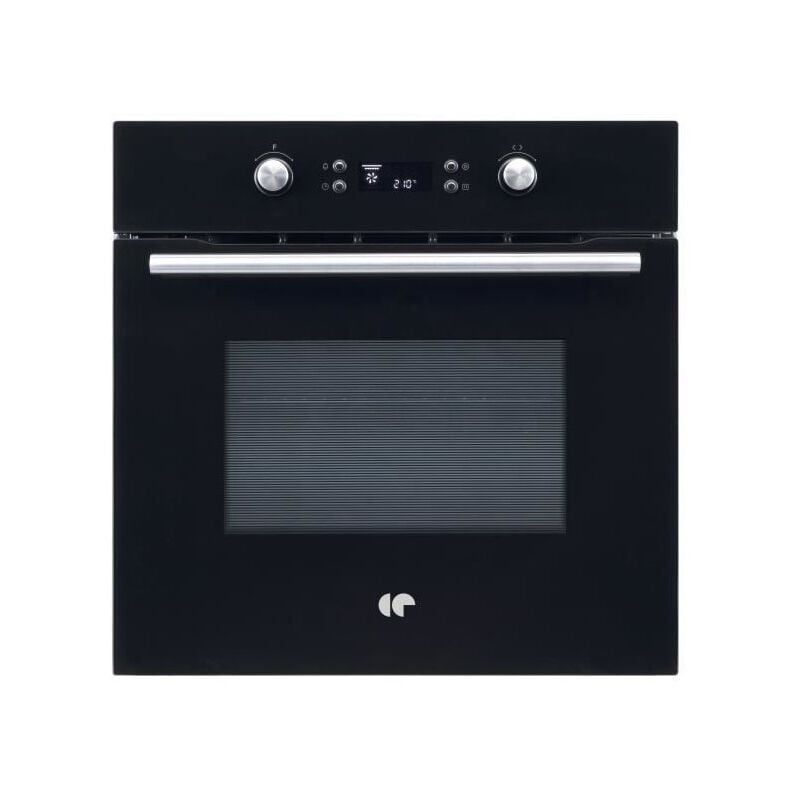 Continental Edison - Four encastrable pyrolyse - Chaleur tournante CEF65PB - Noir et inox - L59,5 x H59,6 x p 54,68 cm