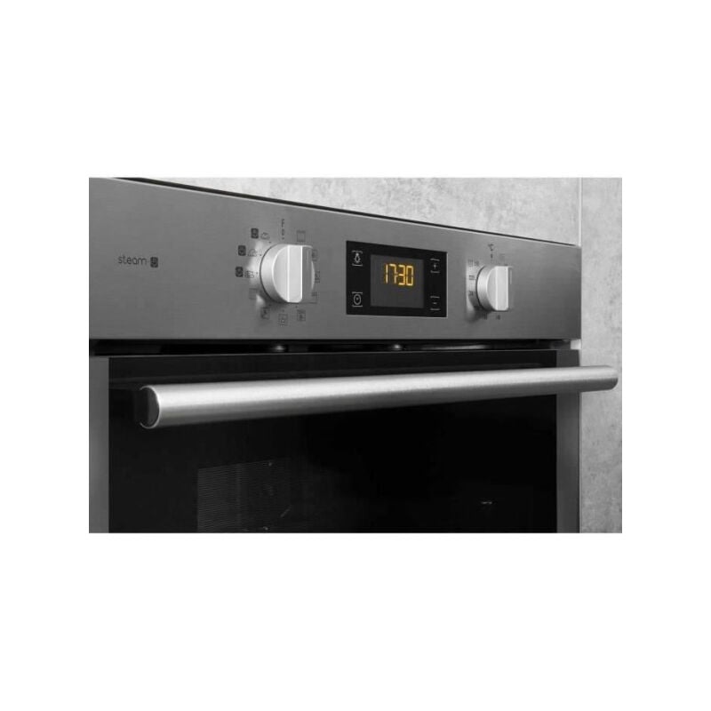 Four encastrable pyrolyse chaleur pulsée - HOTPOINT FA4S841PIX - Porte froide - Rail téléscopique - 71L - Ajout de vapeur