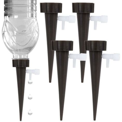 Four irrigation systems with drip valve and flow settings