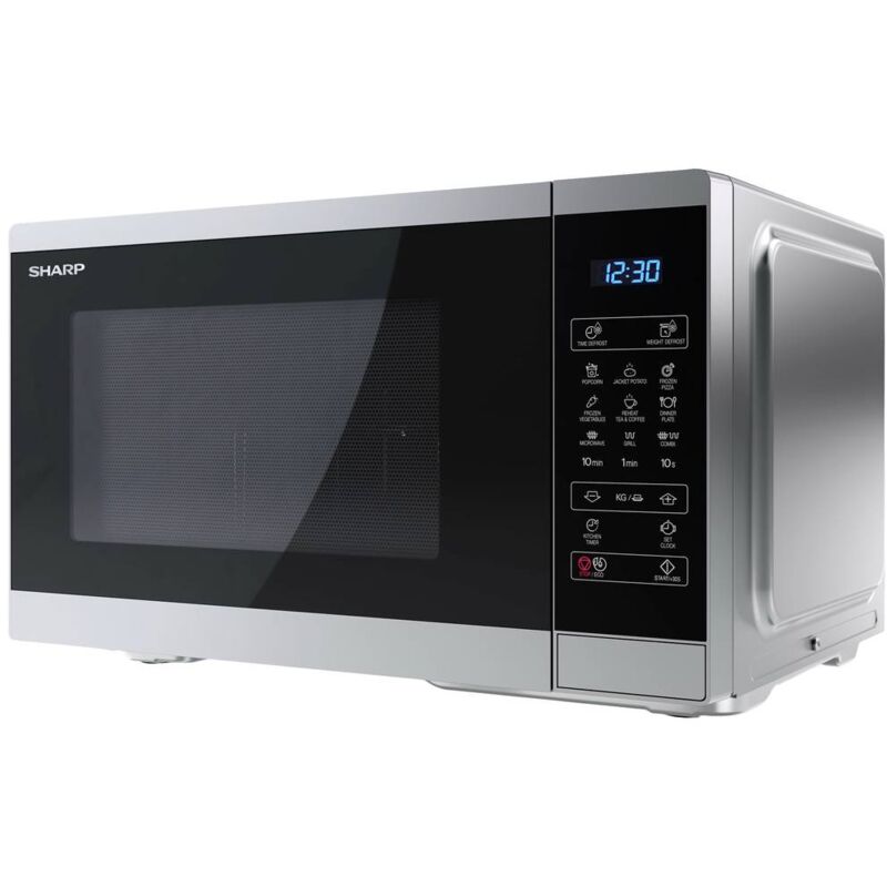 Sharp - YC-MG252AE-S Micro-ondes argent 900 w fonction grill, avec écran