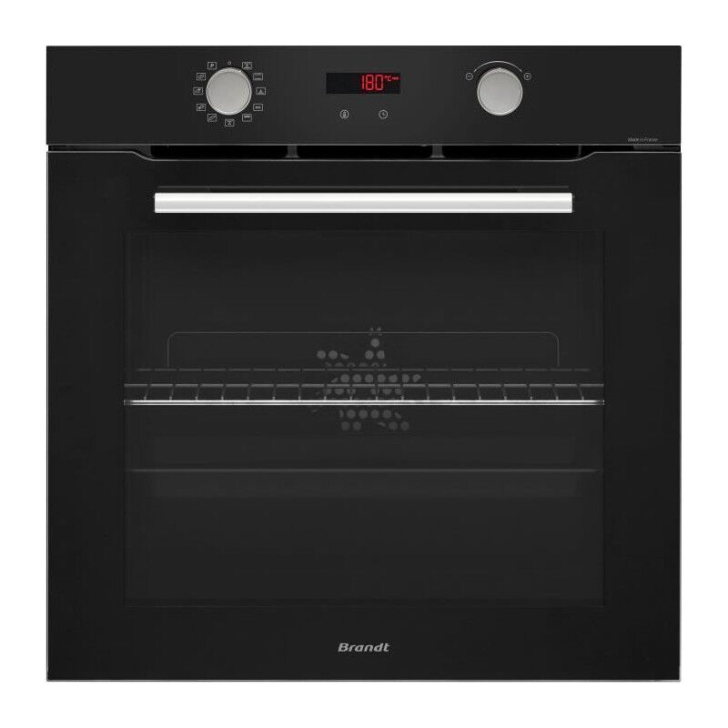 Brandt - Four multifonction encastrable - Pyrolyse BXP5521B - Noir - Porte froide - 59,2 x 59,2 x 60,8 cm