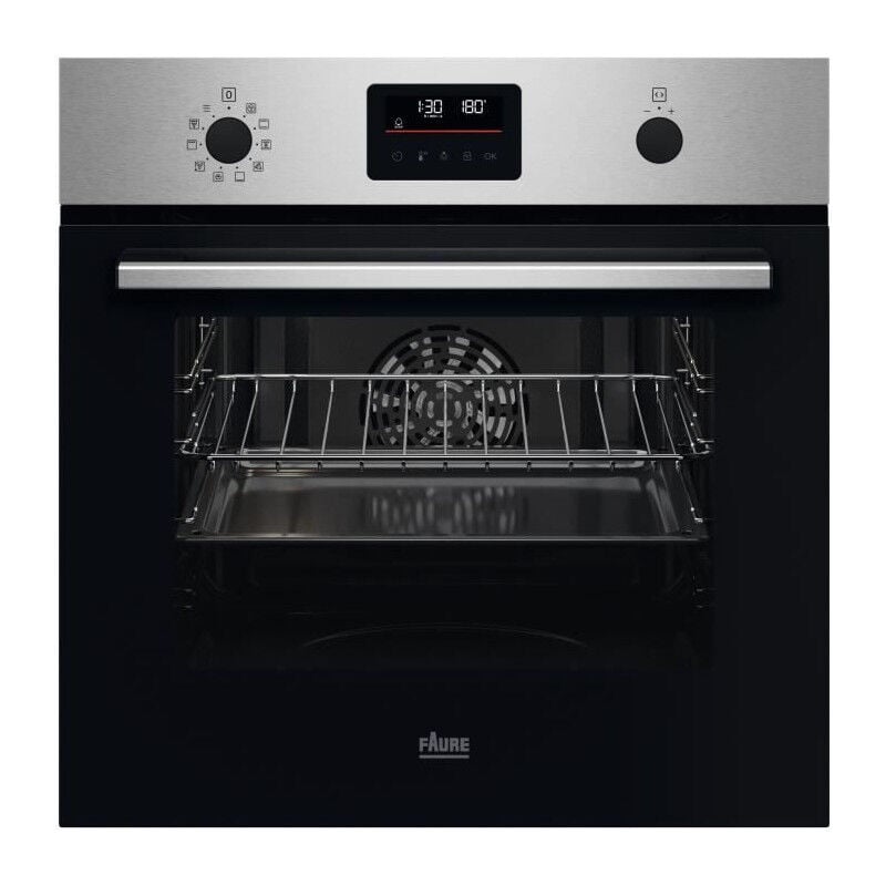 Faure - Four multifonction encastrable - Pyrolyse FOPWC6X2 - Inox - Porte froide