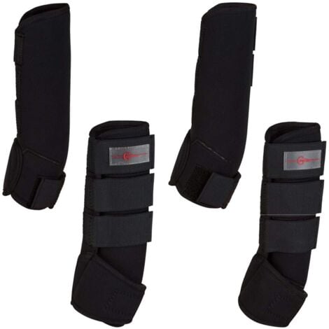 Four Piece Horse Boots Set Black Pony 320131 Kerbl