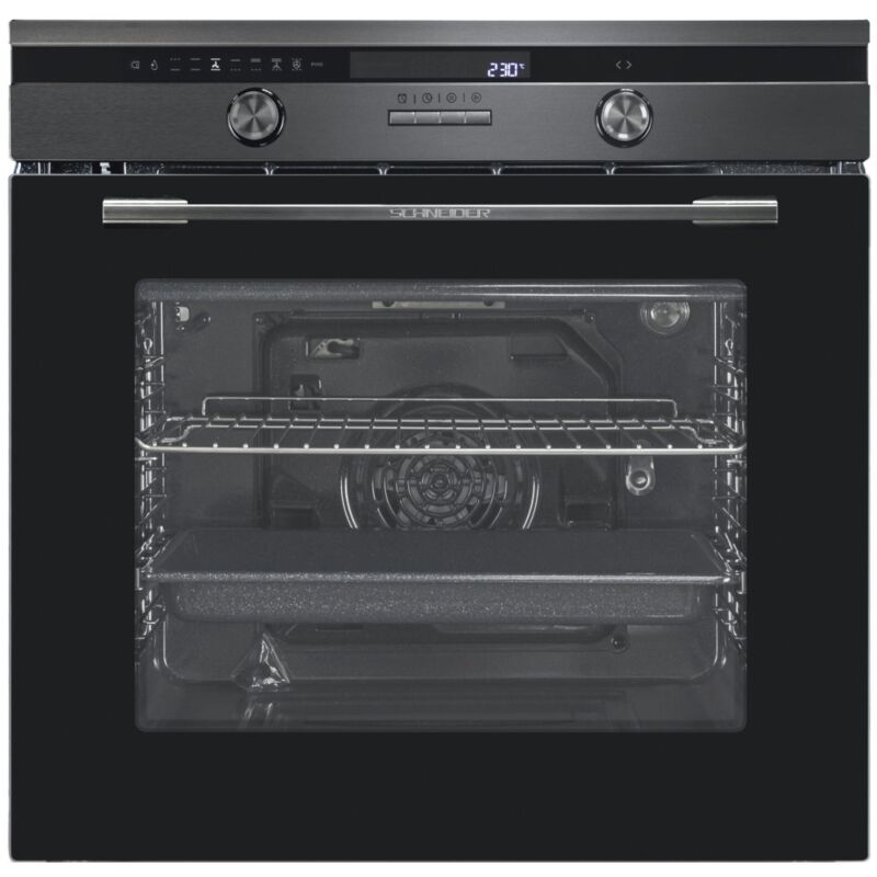 Schneider - SCOP27BABS Four pyrolyse 70L noir Multifonction air pulsé