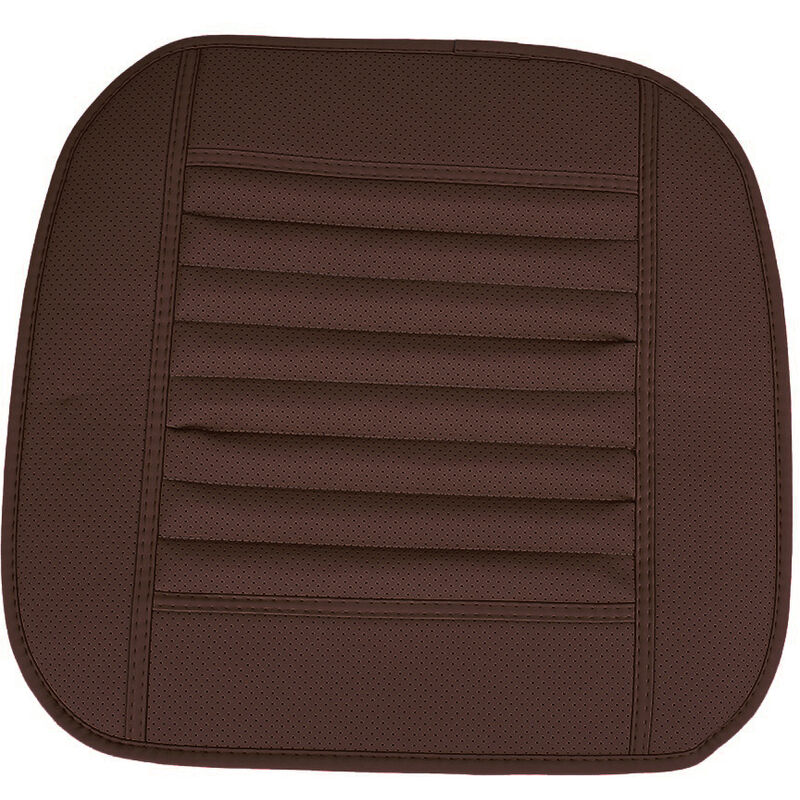 

Four Seasons General Car Seat Cover Asientos de carbon de bambu transpirables Cojin Accesorios para automoviles,Cafe, 1