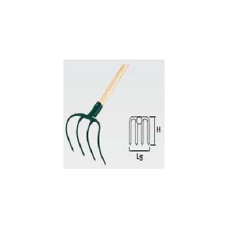 FOURCHE À BÊCHER À DOUILLE 4 DENTS CARÉES PRO LEBORGNE - 438302--