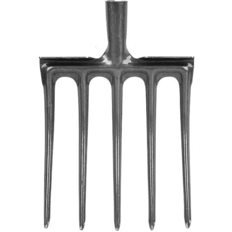 Fourche à bêcher de jardin,Acier à haute teneur en carbone Résistance élevée Prévention de la corrosion Anti-casse,5 dents