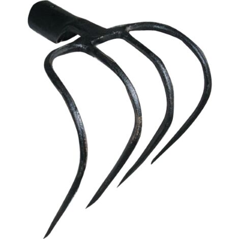 Fourche A foin courbA e A 4 dents pour grange en acier forgA
