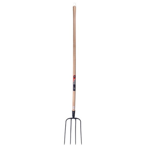 Fourche à Fumier à Douille 4 Dents Manche Pomme 135cm - Spear & Jackson