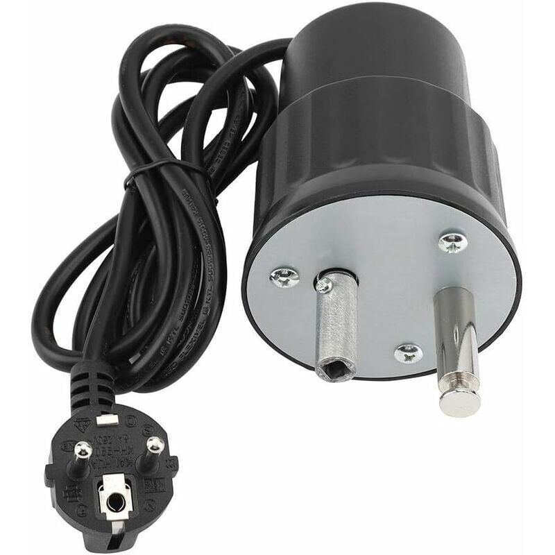 Cyslmuk - Fourche de barbecue à moteur rotatif, moteur électrique de Camping en aluminium, Kit de plateau tournant électrique, charge nominale 0-24kg