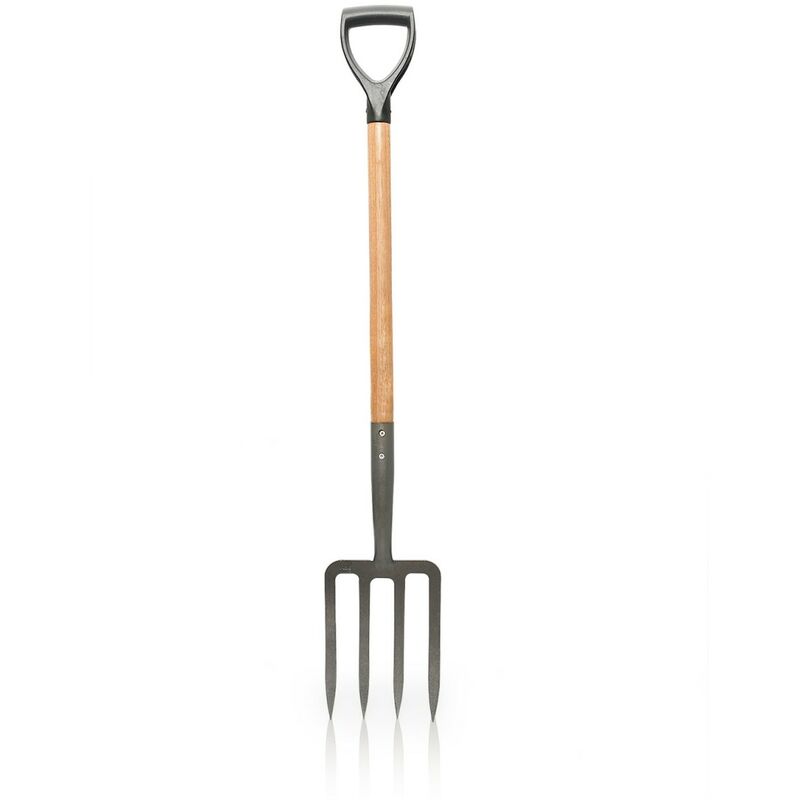 Vito - Fourche de jardin 4 dents avec manche en bois et poignée en y