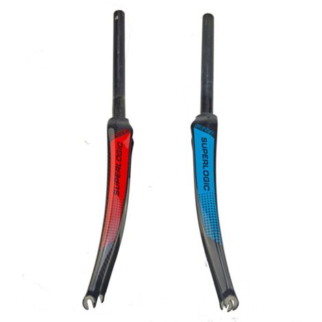 Fourche de vélo de route Superlogic 3K en fibre de carbone sergé, fourche rigide, accessoires 700C