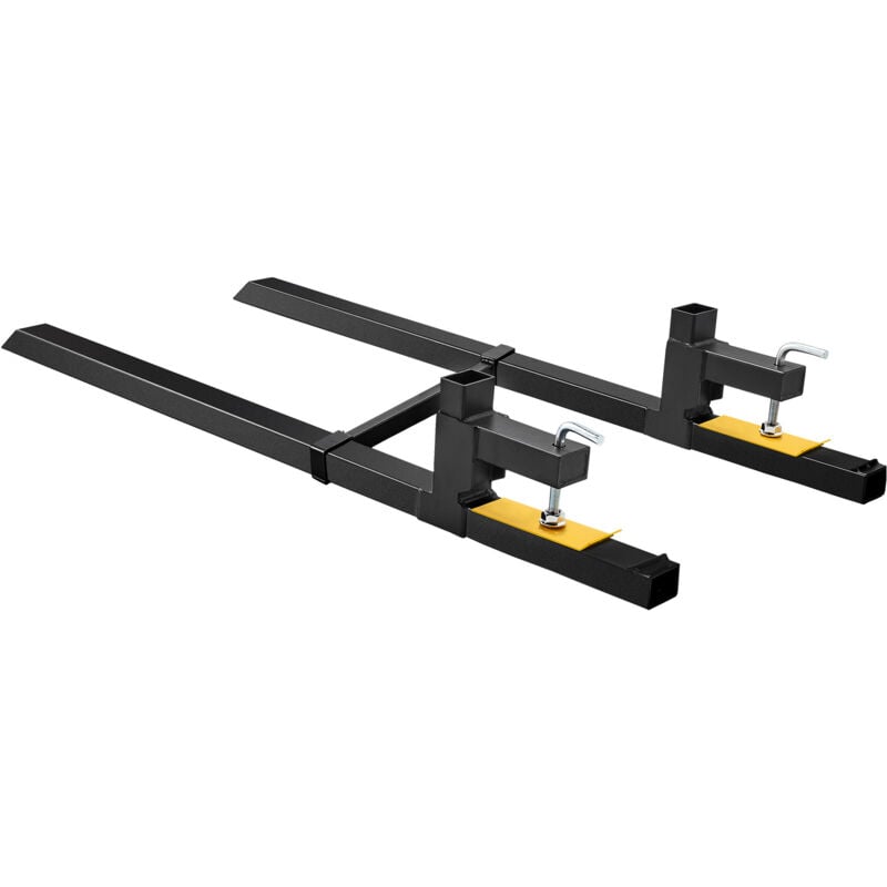 Fourches à palettes Mophorn capacité de 2000 livres, fourches à pince de 60' de long avec barre de stabilisation réglable, robustes pour tracteur,