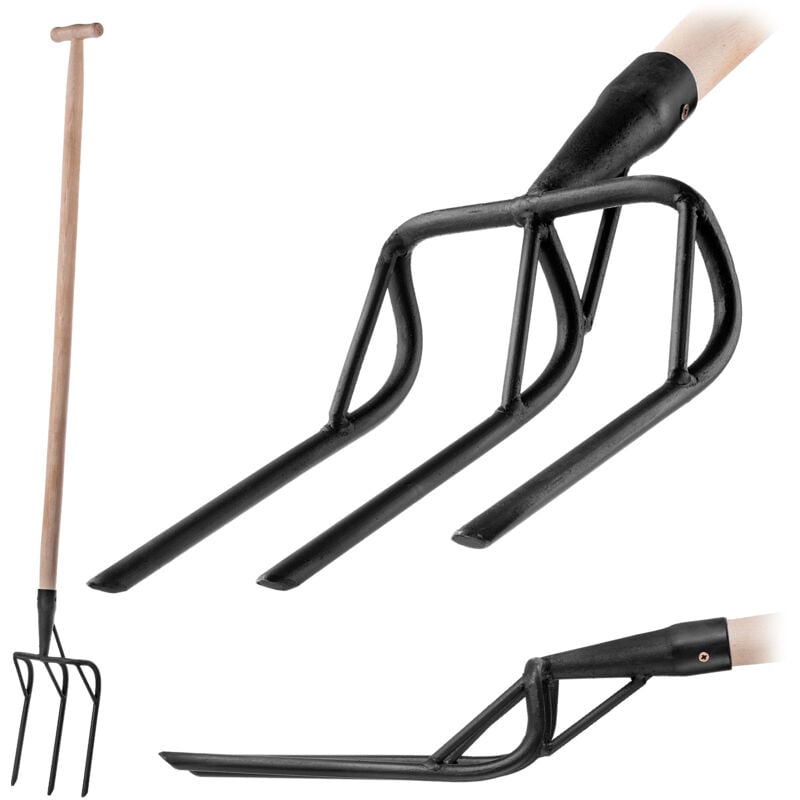 Kadax - Fourches en acier robustes pour ameublir et altérer le sol, pour creuser manuellement