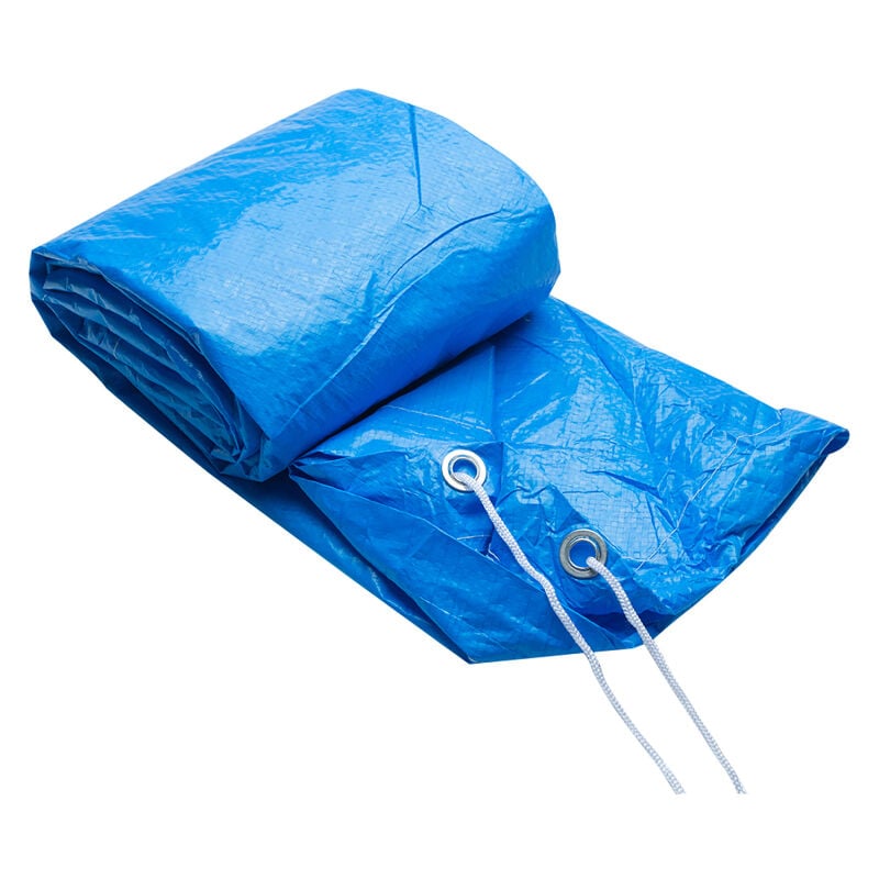 LIFCAUSAL Bâche de Piscine Ronde Imperméable en PE, Housse de Protection Portable pour Bassin Extérieur