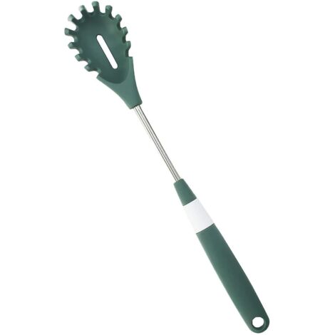 Fourchette à cuillère à pâtes, Ustensile de serveur à spaghettis, Grappin de nouilles en silicone, Noyau intérieur en acier inoxydable,