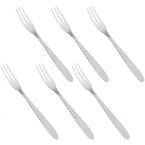 Fourchette À Dessert - Acier Inoxydable 304 - 13 Cm - Pour Pâtisserie Fruits Grillade - Usage Cuisine Service Table - Lot De 6