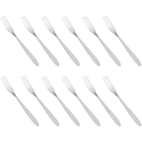 Fourchette Dessert - Acier Inoxydable 15,6 cm - Pour Gâteaux Fruits Pâtisseries - Lot de 12