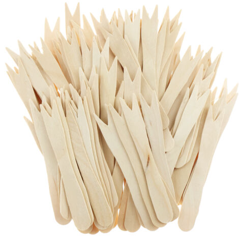 Fourchette En Bois - Fourchette Pour Fruits Et Apéritifs - Usage Froid Et Chaud - Lot De 200 Pièces