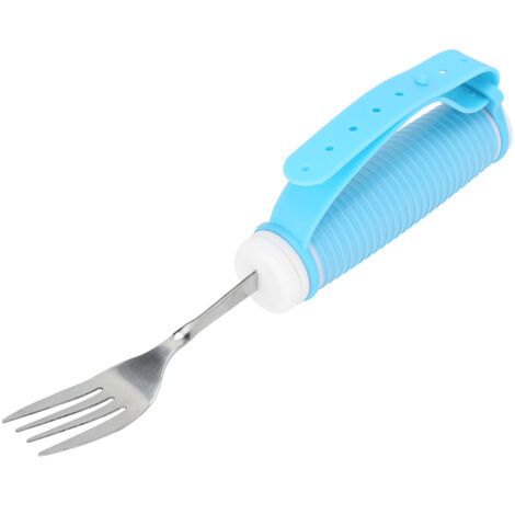 Fourchette pivotante en acier inox pour personnes âgées - Aide à l'alimentation ergonomique