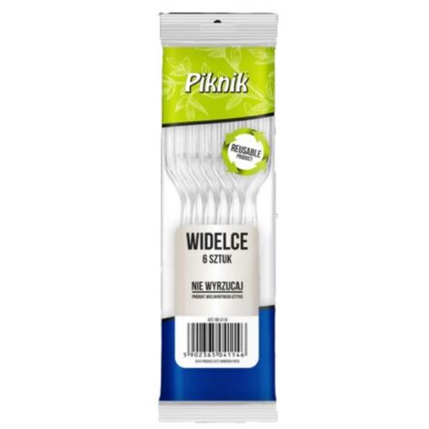Fourchettes Réutilisables - Lot de 6 - Transparentes - Pratiques et Élégantes