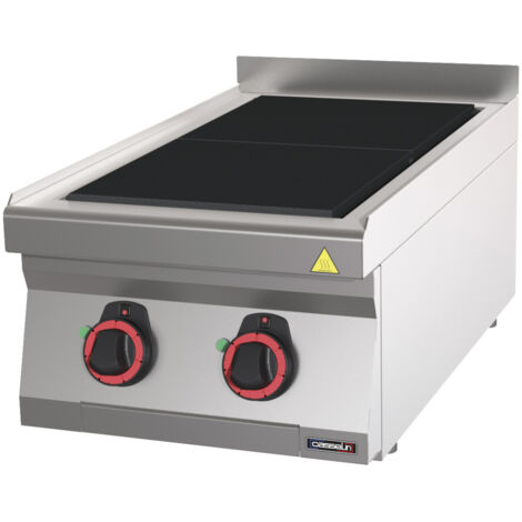 Fourneau électrique professionnel - 2 plaques coup de feu - 40cm - 5000W - Casselin
