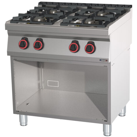 Fourneau gaz professionnel - 4 feux - 80cm - Casselin