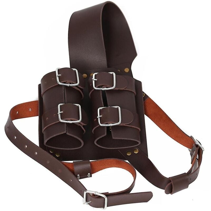 Fourreau à double dos médiéval de sorceleur pour porte-épée, porte-couet pirate guerrier en cuir Cosplay Larp