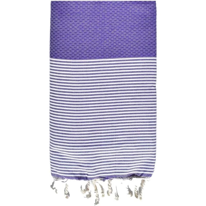 Fouta de Plage Abeille 100% coton Grande Taille- Douceur et confort Serviette de Plage - 100x200cm - Violet homeflair