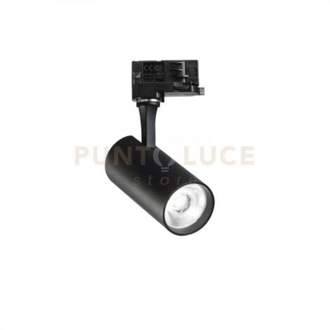 FOX 15W PROIETTORE 3-PHASE LED COB BRIDGELUX 15 W 41° ON-OFF  1600 lm 3000 K NERO