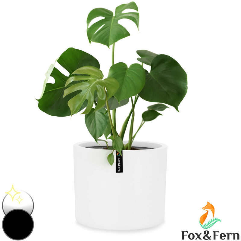 Blumfeldt - Fox & Fern Pot de Fleur Interieur et Extérieur, Jardinieres Exterieur, Pot Plante Résistant uv et Gel avec Bouchon de Drainage,