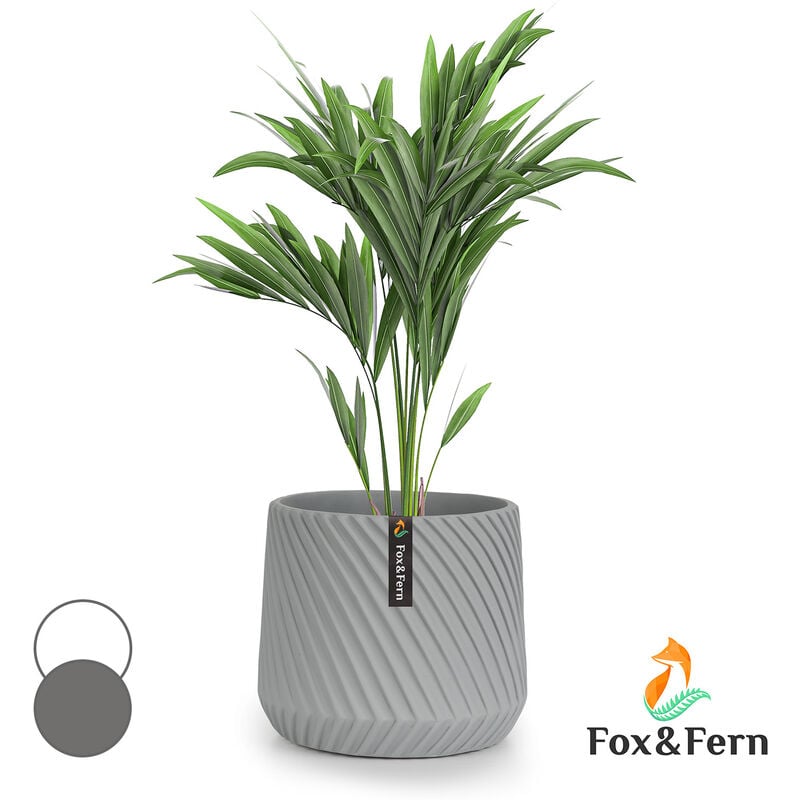 Fox&fern - Pot de Fleur Interieur et Extérieur, Jardinieres Exterieur, Pot Plante Résistant uv et Gel avec Bouchon de Drainage, Polystone,