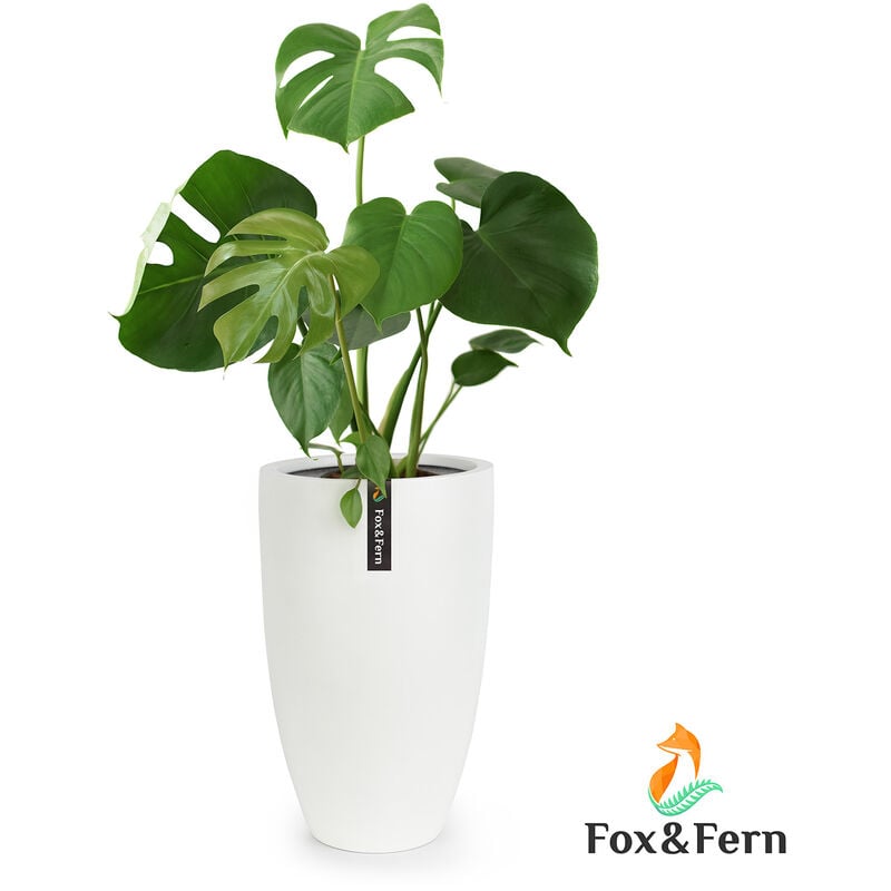 Fox&fern - Pot de Fleur Interieur, Pot pour Plantes en Polystone, Cache Pot Plante Interieur et Extérieur Résistant uv et Gel, Pot Fleur Exterieur