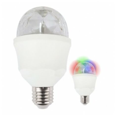 MMBGJKG Boule lumineuse magique rotative colorée, ampoule disco E27  rotative RVB à changement de couleur, LED de qualité supérieure avec  douilles.