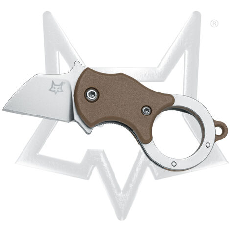 Fox Mini-Ta Folding. Coyote Brown Nylon HDL-1.4116 Inox st. Sandbl. Bld