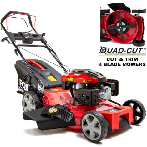 Fox Quad-Cut 560 22" Self Propelled Recoil Petrol Lawn Mower