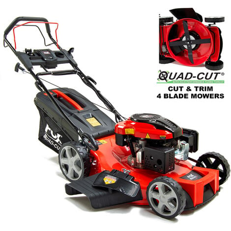 Fox Quad-Cut 560E 22" Electric Start Self Propelled Petrol Lawn Mower