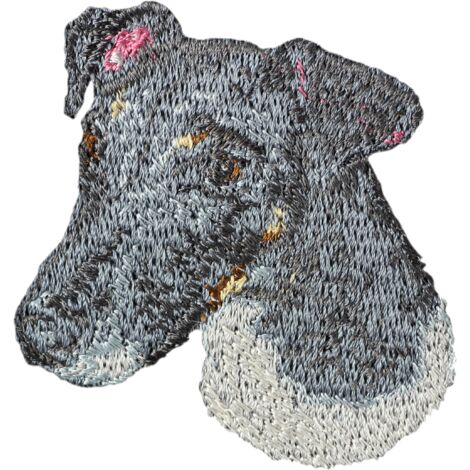 Fox Terrier - Patch en forme de chien, patch brodé, décoration unique pour sac à dos par Art-Dog