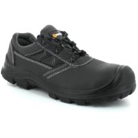 Foxter - Chaussures de sécurité | Mixte : Hommes et Femmes | Basses | Respirantes | Imperméable | Cuir Noir | S3 SRC