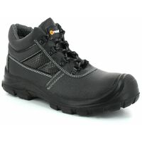 Foxter - Chaussures de sécurité | Mixte : Hommes et Femmes | Montantes | Respirantes | Imperméable | Cuir Noir | S3 SRC
