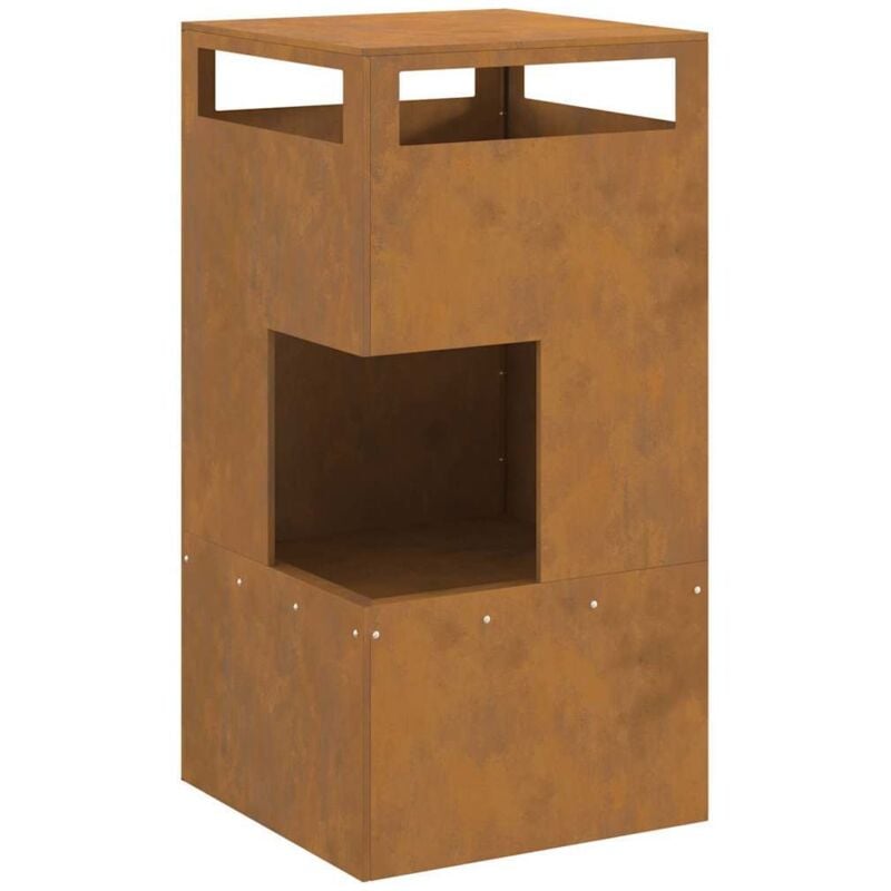 Vidaxl - foyer 50x50x100 cm en acier résistant aux intempéries