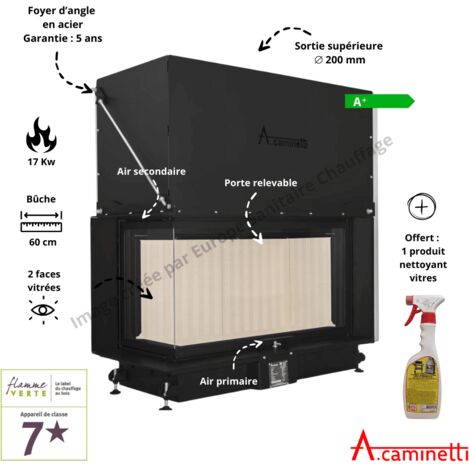 Foyer bois Quattro 100L A.Caminetti