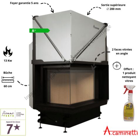 Foyer bois Quattro 70L Premium A.Caminetti