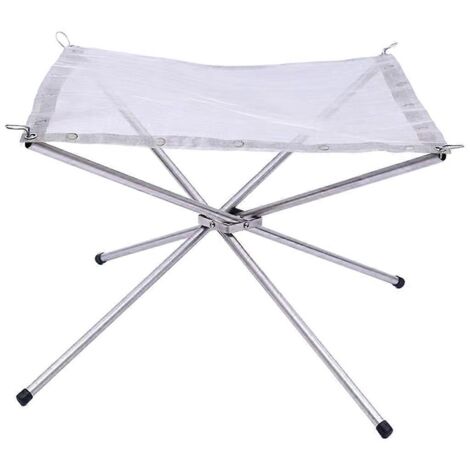 Foyer de Camp Portable en Acier Inoxydable - Brasero Pliant avec Sac de Transport pour Randonnée, Pique-nique et Voyage